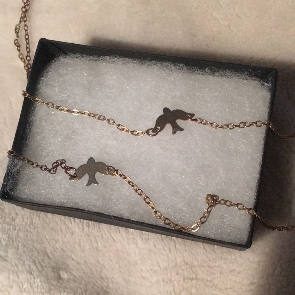 Two layer gold color necklace